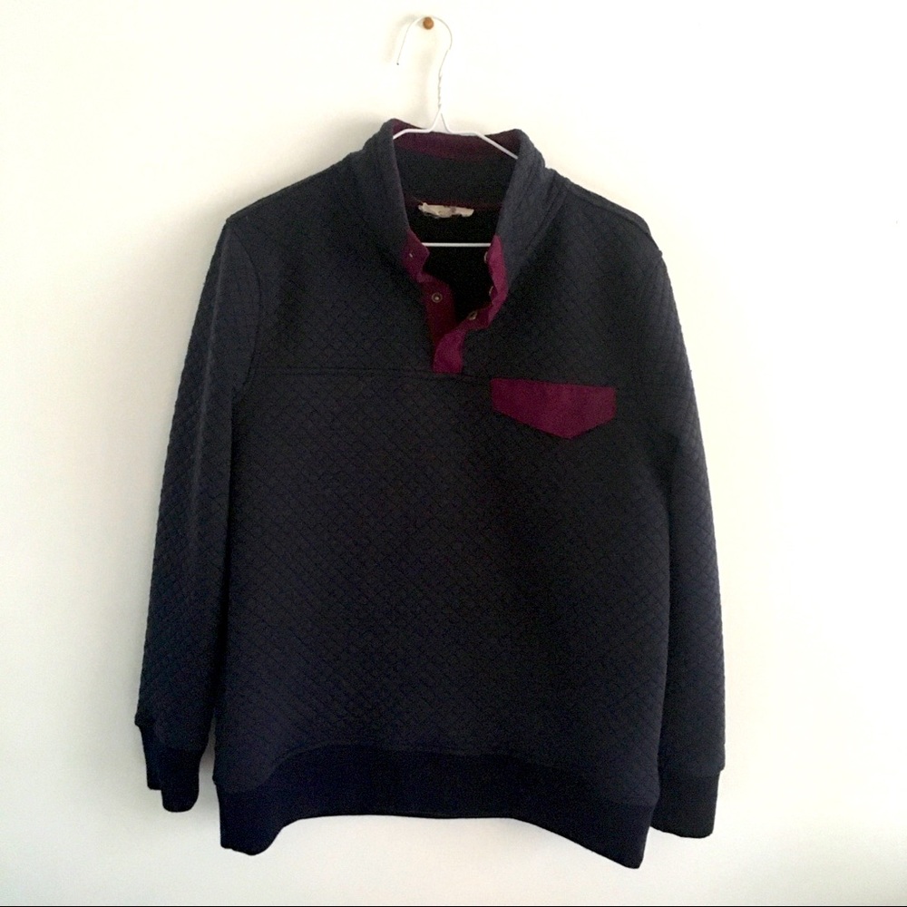 Entro Quilted High Neck Pullover Sweater